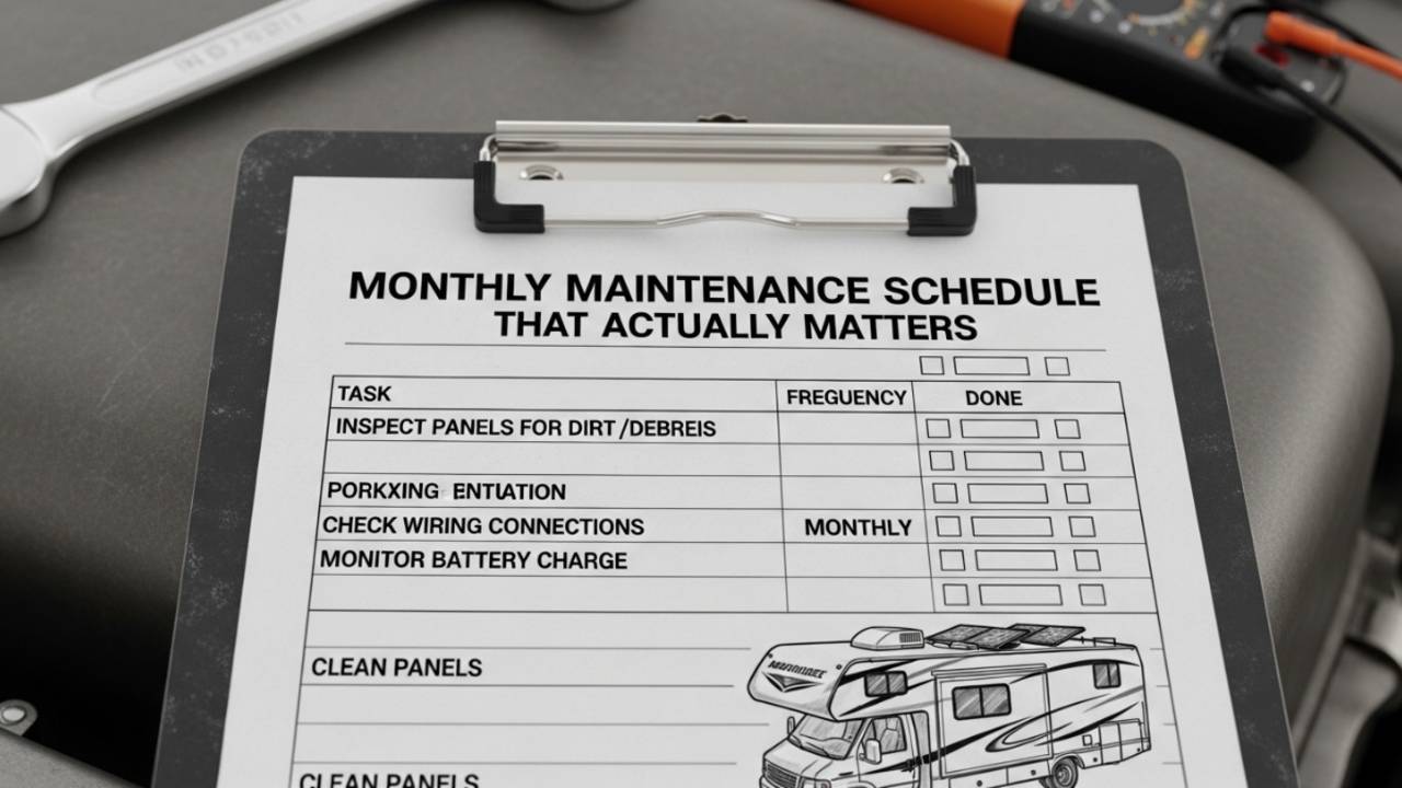 Monthly Maintenance Schedule That Actually Matters